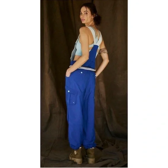Free People Morning Meadow Onesie Royal Blue Medium - Picture 3 of 16
